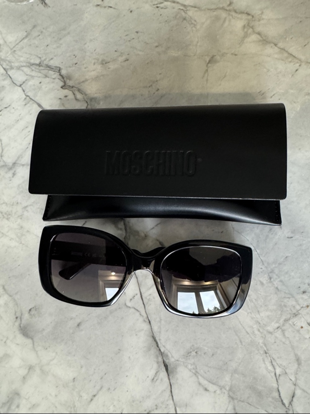 Moschino Black Oversized Square Women's Sunglasses